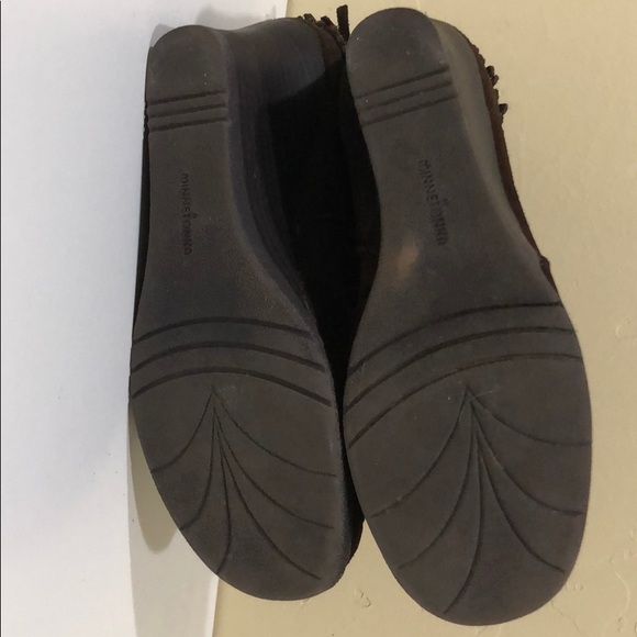 Fringe Suede Minnetonka Wedges - Picture 5 of 6